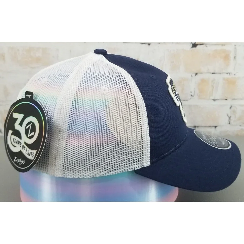 NWT Zephyr Georgia Tech Yellow Jackets Blue/White Snapback Hat/Cap Mesh